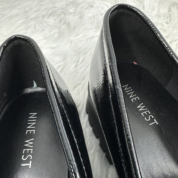 Nine West‎ Women’s Black Garren Link Accent Lug Sole Casual Loafers US 9.5 - Picture 11 of 16